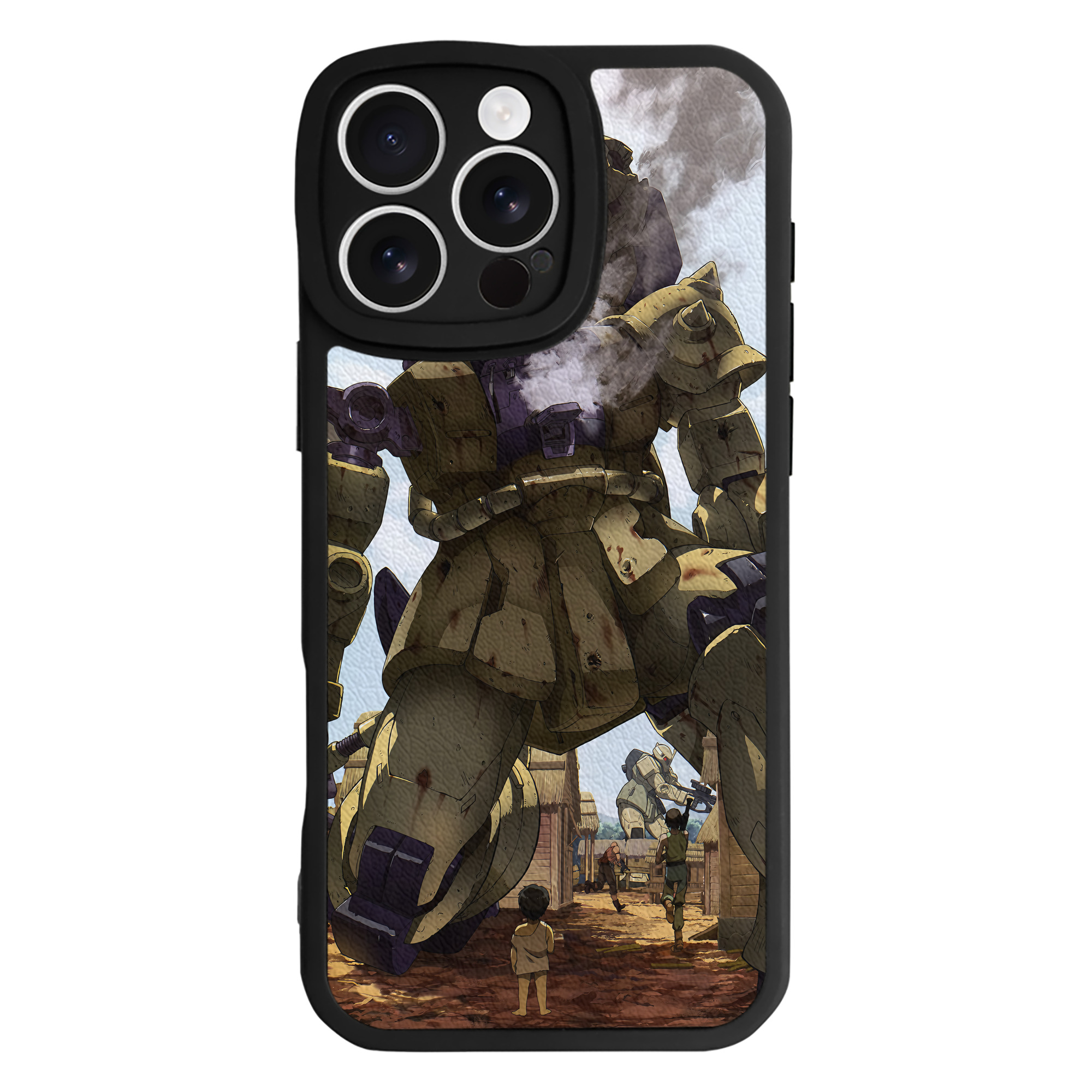 （画像用） 機動戦士ガンダム Mobile Suit Gundam 【iPhone 16シリーズ対応】シリコンスマホケース（レザー調） 材質：シリコン